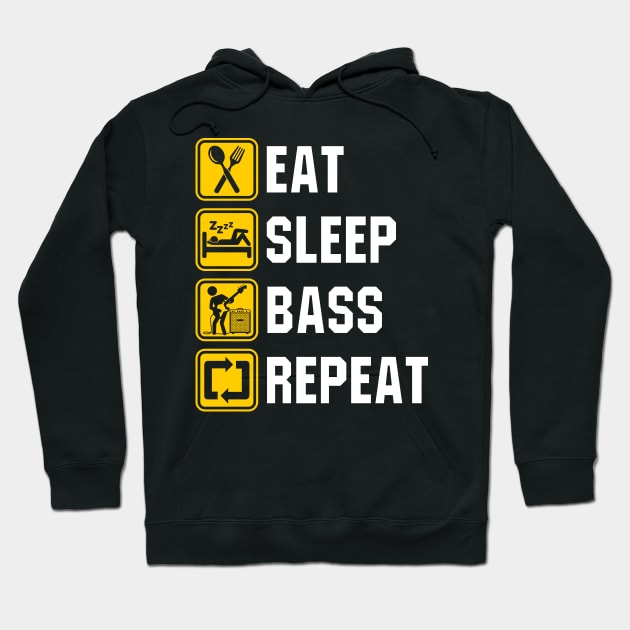 Eat Sleep Bass Repeat Hoodie by KawaiiDread